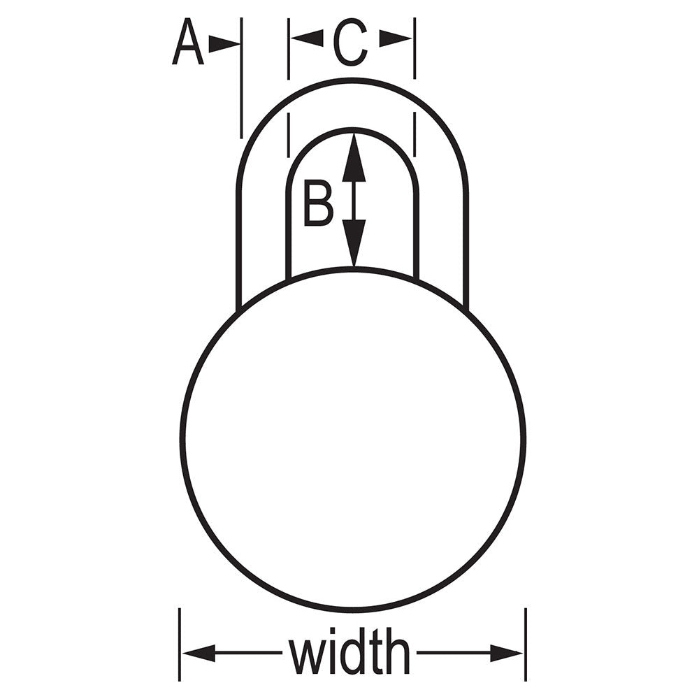 Master Lock 48mm Simple Combination Dial Black Padlock - Steel Shackle - AIMS Industrial Supplies