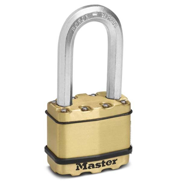 Master Lock 50mm Excel Padlock Brass Covered Laminated Steel - 4 Pack KA
