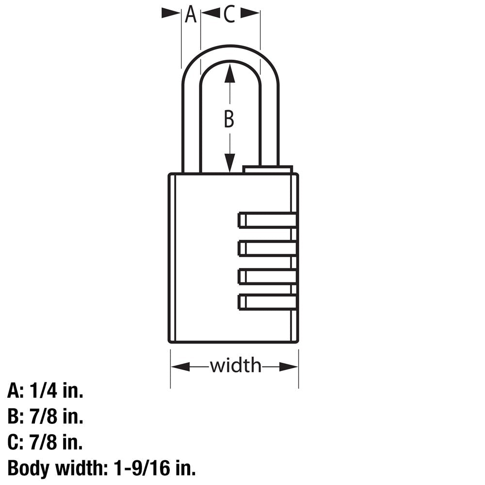 Master Lock 643DASTWDAU 40mm Metal Word Combination Padlock - Box of 4 - AIMS Industrial Supplies
