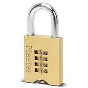 Master Lock 651DAU 50mm Brass Combination Padlock – Steel Shackle - Box of 41