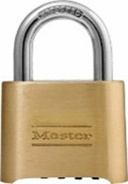Master Lock Combination Padlock 51mm Brass Body 8 x 25 x 25mm - 175DAU1