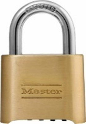 Master Lock Combination Padlock 51mm Brass Body 8 x 25 x 25mm - 175DAU1