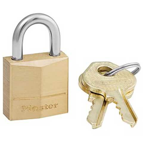 Master Lock Diamond Brass Padlock Hardened Steel Shackle - AIMS Industrial Supplies
