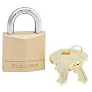 Master Lock Diamond Brass Padlock Hardened Steel Shackle - AIMS Industrial Supplies