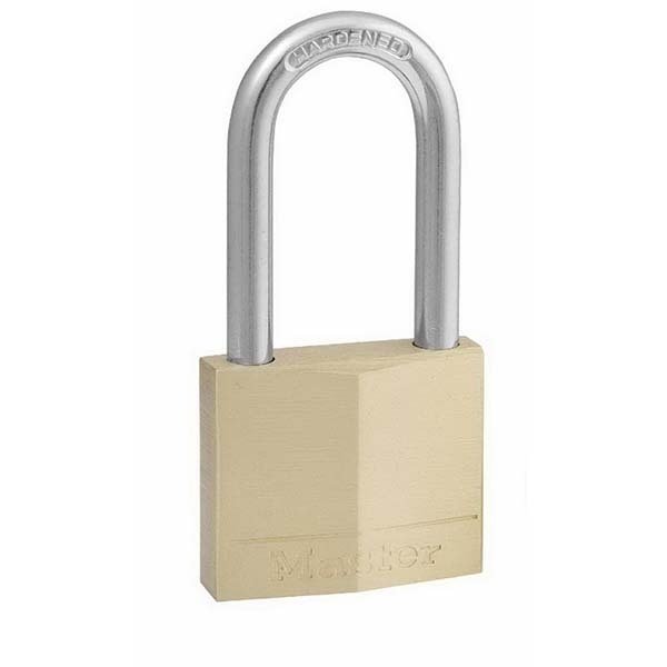 Master Lock Diamond Brass Padlock - Hardened Steel Shackle - AIMS Industrial Supplies