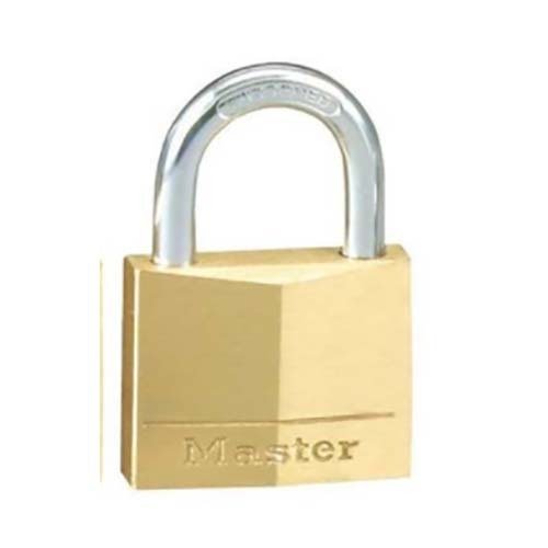 Master Lock Diamond Brass Padlock - Hardened Steel Shackle - AIMS Industrial Supplies