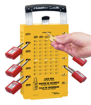 Master Lock Group Lockout Box - Yellow Latch Tight Lock - AIMS Industrial Supplies