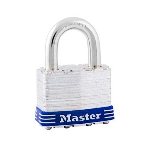 Master Lock Laminated Padlock Steel 44mm Wide Body 24mm Tall Steel Shackle