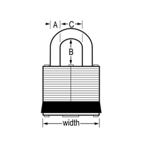 Master Lock Laminated Padlock Steel - Boron Shackle - AIMS Industrial Supplies