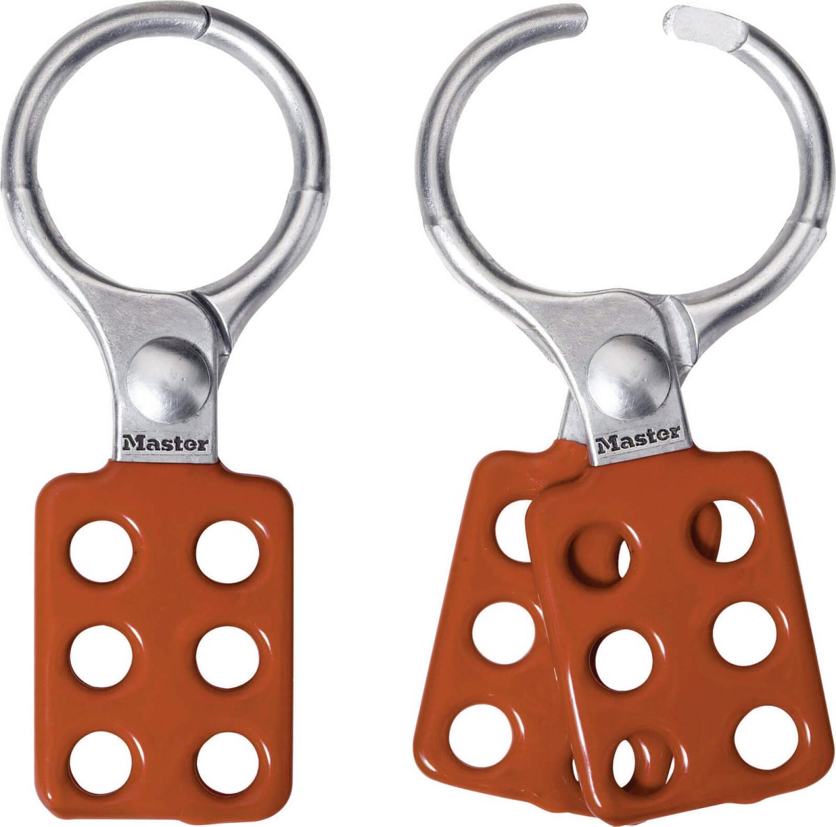 Master Lock Lockout Hasp Aluminium Spark Proof - 6 Lock, 38mm Diameter - AIMS Industrial Supplies