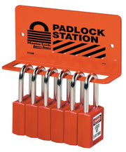 Master Lock Padlock Station / Padlock Rack - Holds 6 - 8 Padlocks - AIMS Industrial Supplies