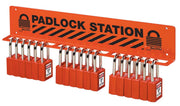 Master Lock Padlock Station / Padlock Rack - Holds Padlocks - AIMS Industrial Supplies