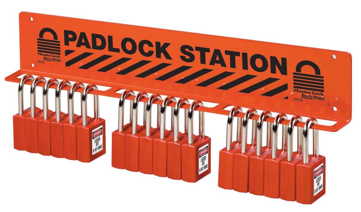 Master Lock Padlock Station / Padlock Rack - Holds Padlocks - AIMS Industrial Supplies