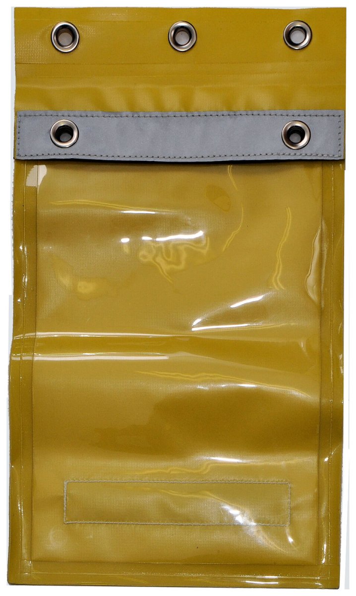 Master Lock Permit Holder Document Pouch - Lockable, Yellow, Fits A4 - AIMS Industrial Supplies