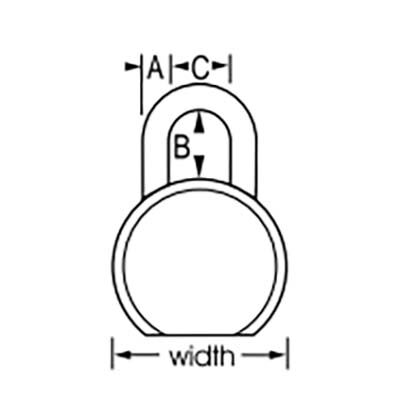 Master Lock Round Body Solid Steel Padlock 11x 28 x 22mm - 6230K2