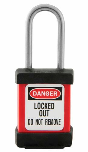 Master Lock S31 Safety Lockout Padlock / Isolation Lock - Red1