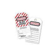 Master Lock S4002 "Do Not Operate" Guardian Extreme Tag White 6-Pack - AIMS Industrial Supplies