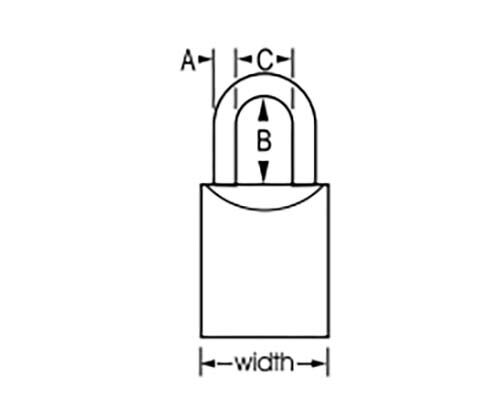 Master Lock Solid Brass Padlock 8 x 62 x 23mm Stainless Steel Shackle, 40mm Wide Body - AIMS Industrial Supplies
