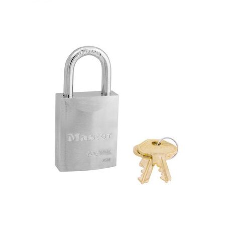 Master Lock Solid Steel Padlock 6 x 40 x 20mm Boron Shackle, 40mm Wide Body