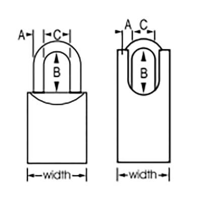 Master Lock Solid Steel Padlock 8 x 60 x 22mm Stainless Steel Shackle - AIMS Industrial Supplies