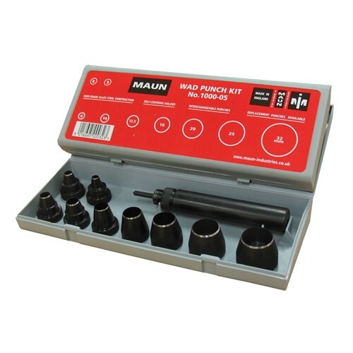 Maun Wad Punch Set With Centre Punch Imperial 1/4" to 1" - MA1001/051