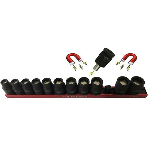 Maxigear 10 - 21mm Impact Deep Magnetic Socket Set - Pack of 12
