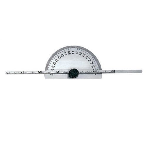 Maxigear 150mm Round Head Depth Gauge Protractor - AIMS Industrial Supplies