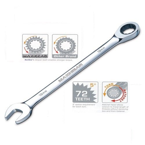 Maxigear Combination Ratcheting Wrench - Imperial - AIMS Industrial Supplies