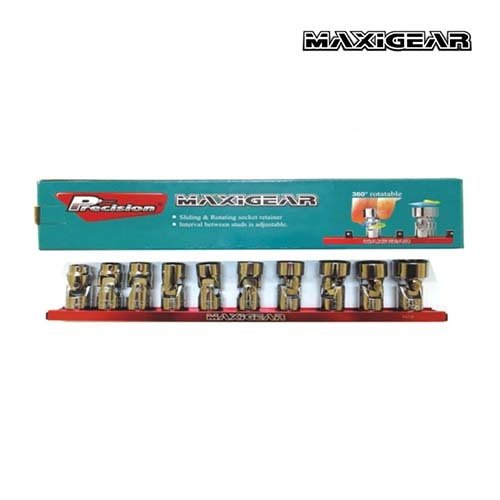 Maxigear Flex Head Socket 3/8" Square Drive Metric - Set Of 10 - AIMS Industrial Supplies