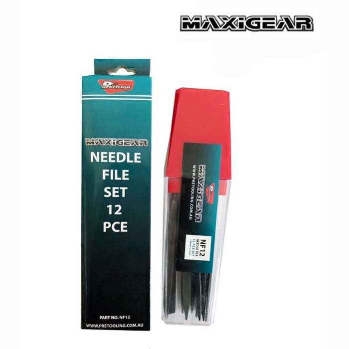 Maxigear NF12 180mm Needle Files Set , 12 Pieces - AIMS Industrial Supplies
