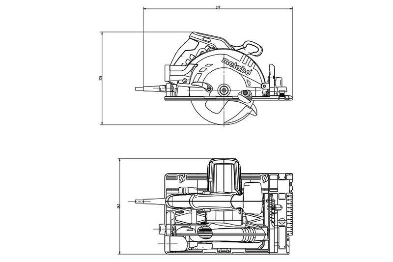 Metabo 1200W Circular Saw - KS 55 FS (600955000) - AIMS Industrial Supplies