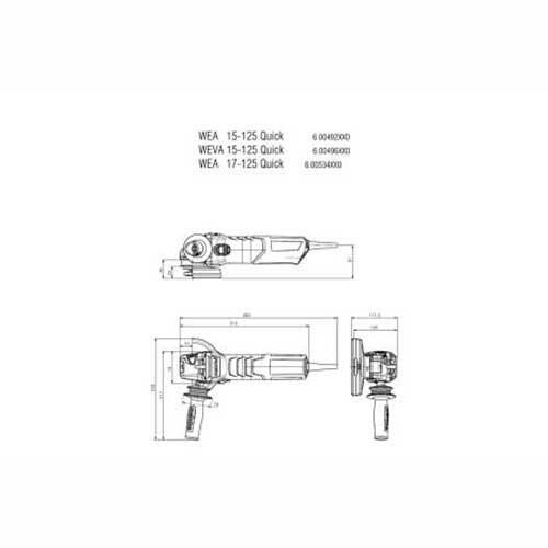 Metabo 1700 W 125mm Angle Grinder, Auto Balancer - 600534190 - AIMS Industrial Supplies