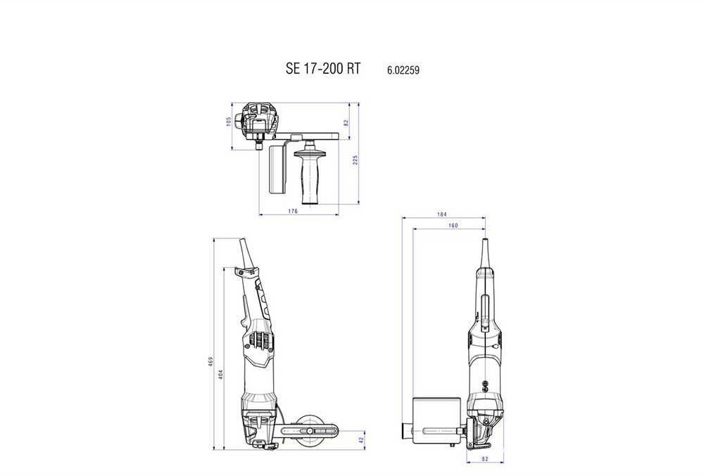 Metabo 1700W Rat Tail Burnisher Set 602259500 - AIMS Industrial Supplies