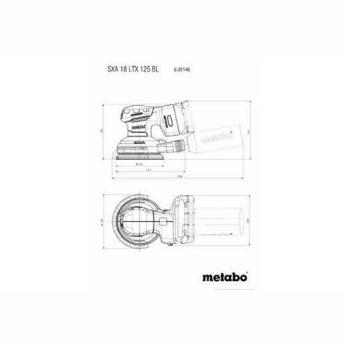 Metabo 18V 125mm Cordless Brushless Random Orbital Sander (Tool Only) - 600146850 - AIMS Industrial Supplies