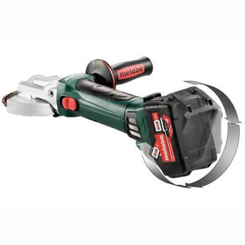 Metabo 18V 125mm Flat Head Angle Grinder With Quick Locking Nut In MetaLoc II Case - Tool Only3