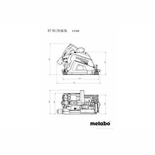 Metabo 18V 165mm Brushless Plunge Cut Circular Saw 2250 - 5000rpm - Tool Only - AIMS Industrial Supplies