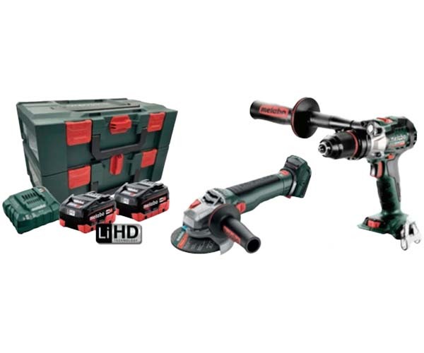 Metabo 18V Brushless Cordless Hammer Drill & Angle Grinder Kit - AU68204550