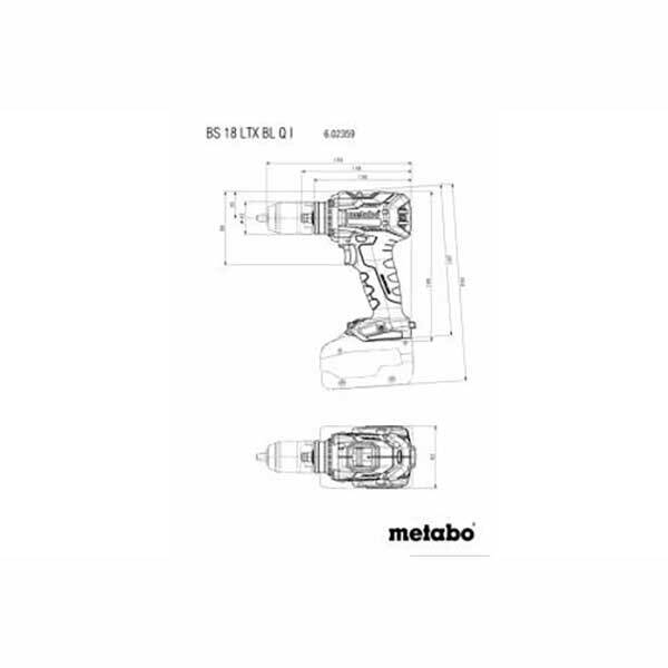 Metabo 18V Brushless Drill/Screwdriver W/ Quick-change Chuck & Anti-Kick-Back - Tool Only - AIMS Industrial Supplies
