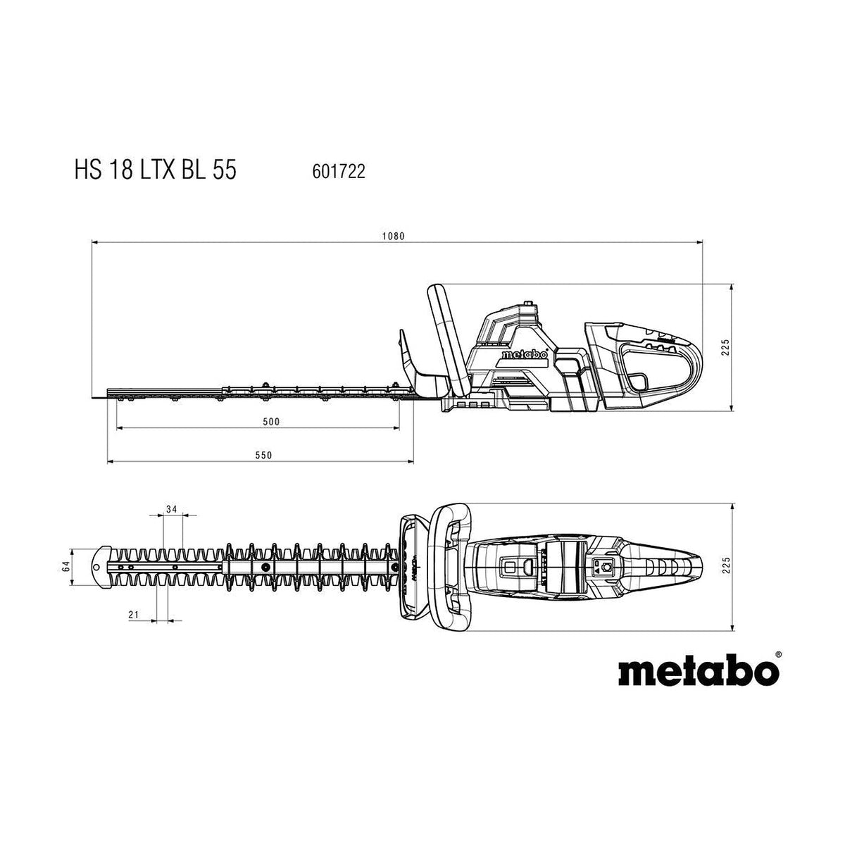 Metabo 18V Brushless Hedge Trimmer
