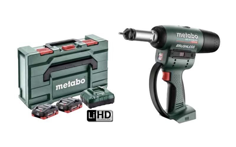 Metabo 18V Brushless Rivet Nut Gun Kit - NMP 18 LTX BL M10 MB 4.0 K - AIMS Industrial Supplies