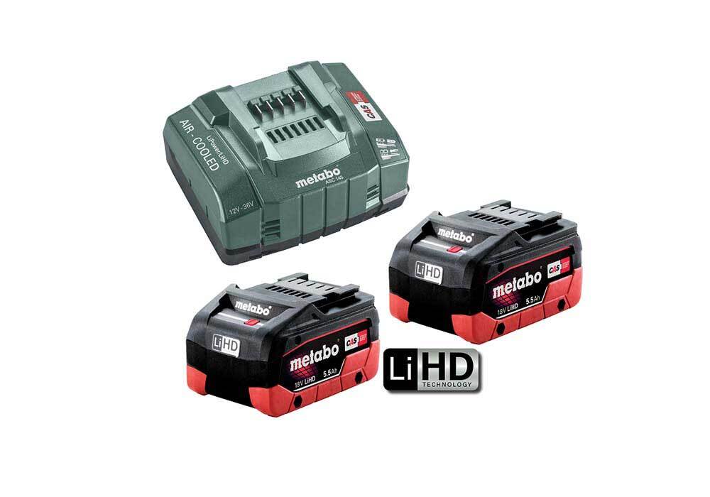 Metabo 5.5 LiHD 145 KIT - LiHD ASC 145 Starter Pack & ASC 145 Charger - AIMS Industrial Supplies