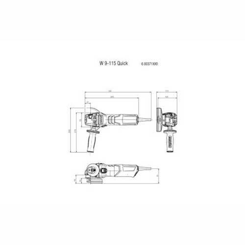 Metabo 900W 115mm Angle Grinder, Quick Locking Nut - 6003711904