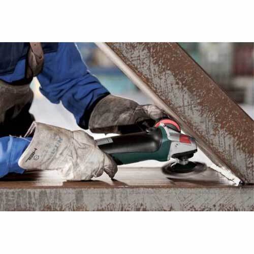 Metabo 900W Flat-Head Angle Grinder, Quick Locking Nut - WEF 9-125 PLUS4