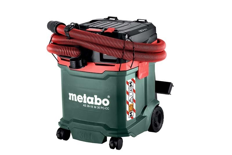 Metabo AS 36 - 18 L 30 PC - CC Cordless Vacuum Cleaner (Tool Only) - AIMS Industrial Supplies