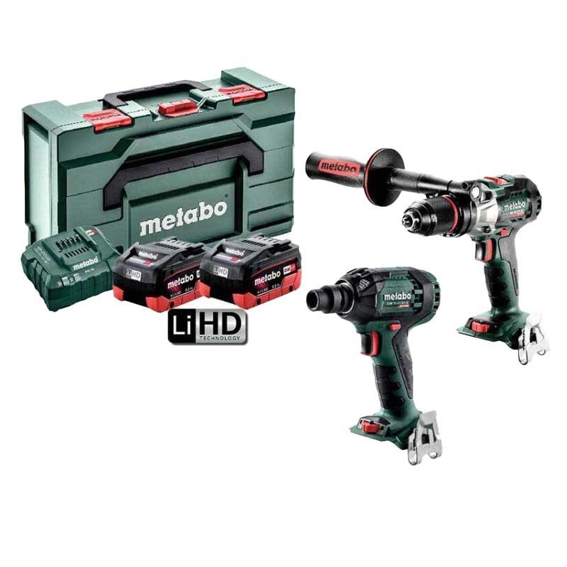 Metabo Brushless Cordless LTX Hammer Drill & Impact Wrench Kit - AIMS Industrial Supplies