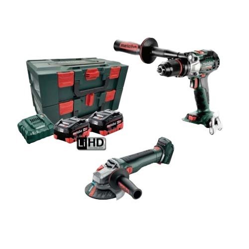 Metabo Brushless Hammer Drill & Angle Grinder Kit W/ Paddle Switch - AIMS Industrial Supplies