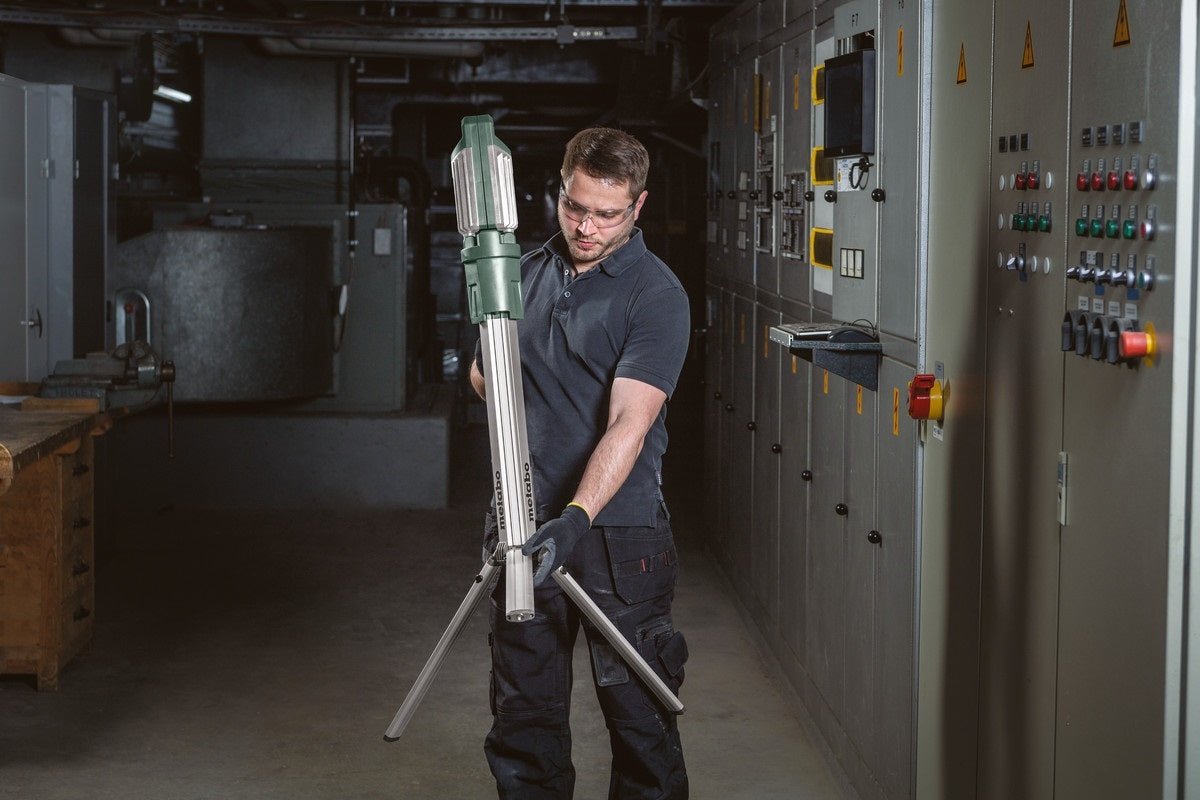 Metabo BSA 18 LED 5000 DUO - S 18V Compact LED Tower Site Light 2500 - 5000 Lumen - Tool Only - AIMS Industrial Supplies