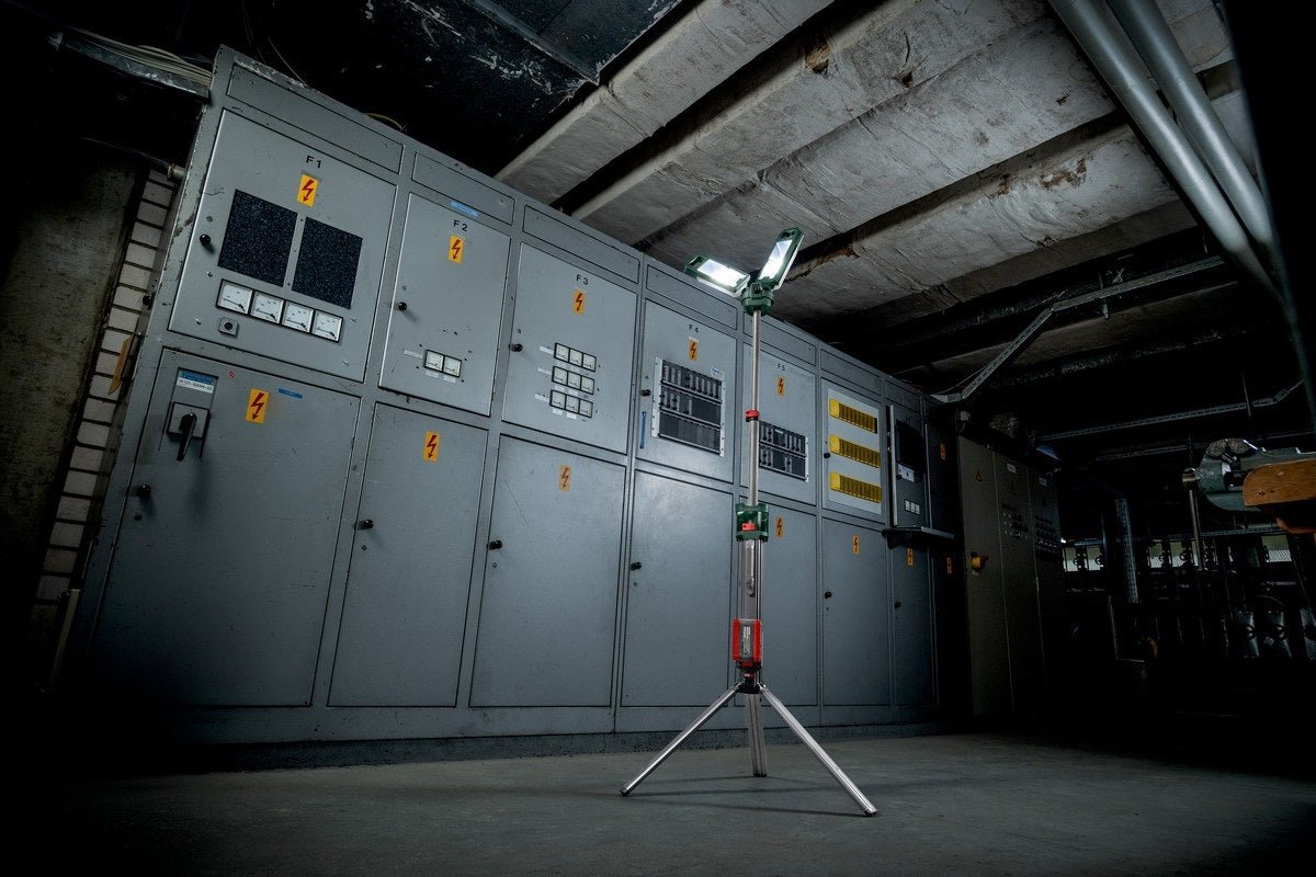 Metabo BSA 18 LED 5000 DUO - S 18V Compact LED Tower Site Light 2500 - 5000 Lumen - Tool Only - AIMS Industrial Supplies