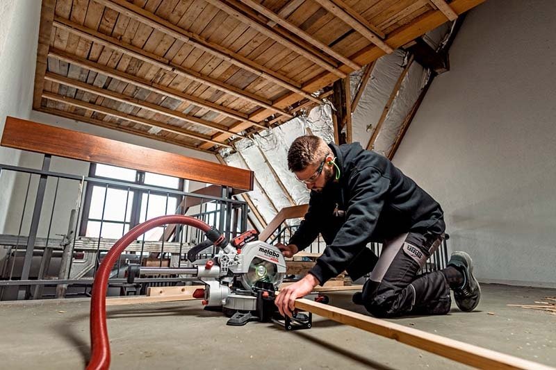 Metabo KGS 18 LTX BL 216 - 18V Cordless Mitre Saw - Tool Only - AIMS Industrial Supplies