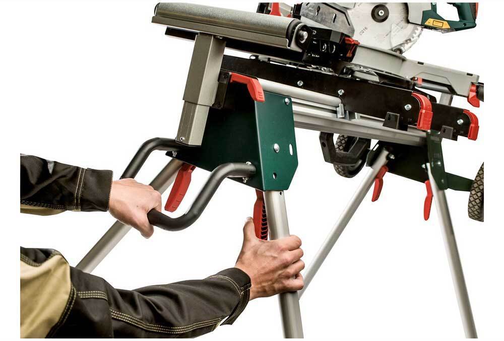 Metabo KSU 401 Mitre Saw Stand With Wheels 168-400cm 629006000 - AIMS Industrial Supplies